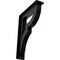 Ekena Millwork Bradford Wrought Iron Bracket, (Triple center brace), Powder Coated Black 2"W x 7 1/2"D x 10"H BKTM02X07X10TBR - alternate 1